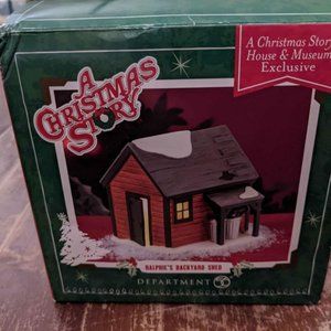 Department 56 Christmas Story Village Ralphie's Backyard Shed